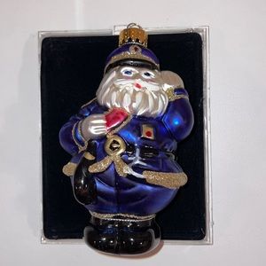 👮‍♀️🚔NWT Police Officer Christmas novelty glass  ornament